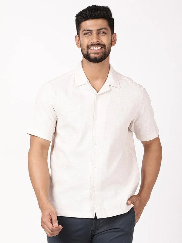 Men's Solid Half Sleeves Cotton Shirt