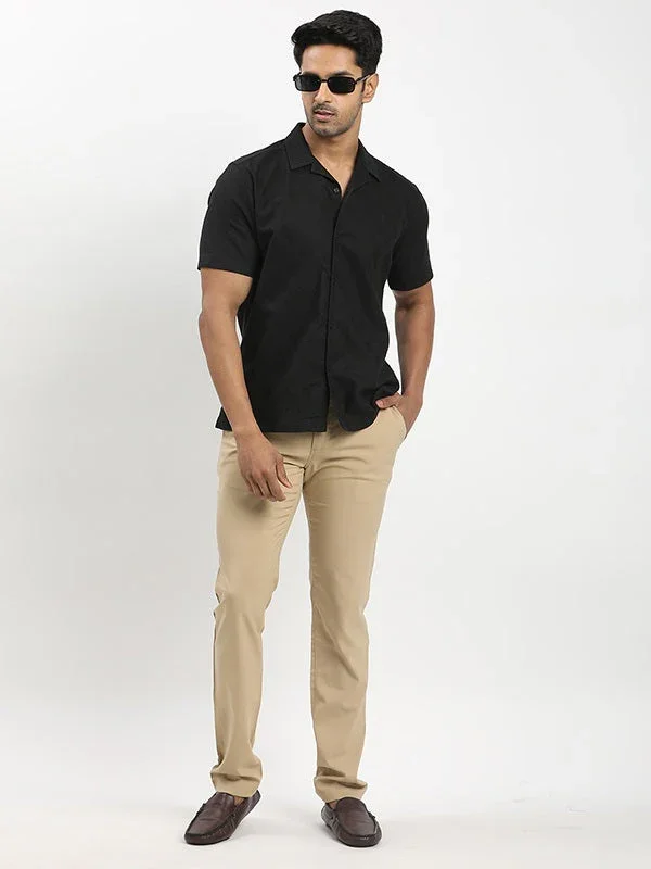 Men's Solid Half Sleeves Cotton Shirt - Image 4