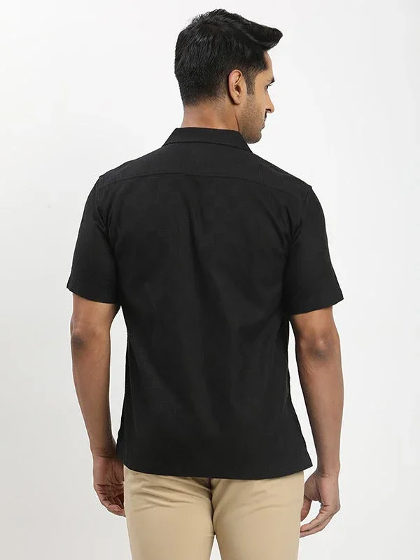 Men's Solid Half Sleeves Cotton Shirt - Image 5