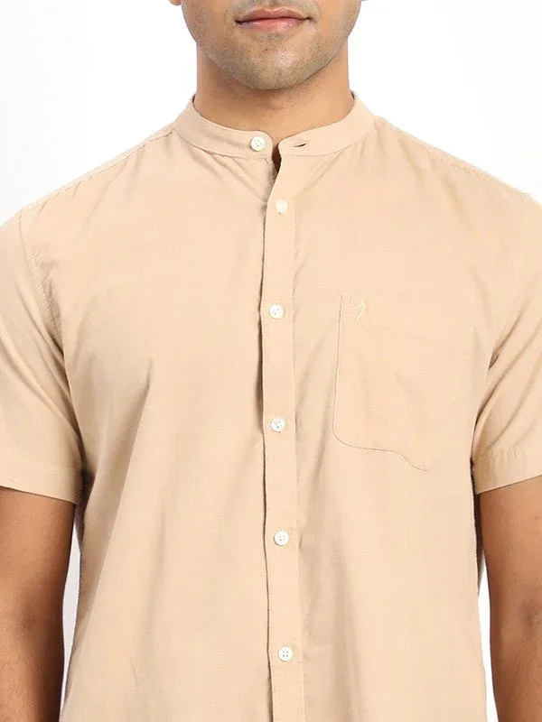 Men's Solid Half Sleeves Cotton Shirt - Image 3