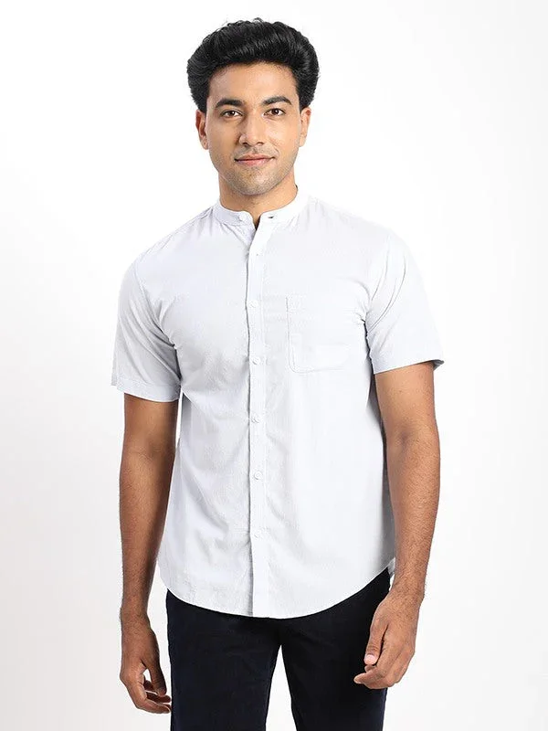 Men's Solid Half Sleeves Cotton Shirt - Image 6