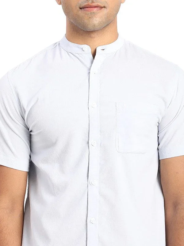 Men's Solid Half Sleeves Cotton Shirt - Image 8