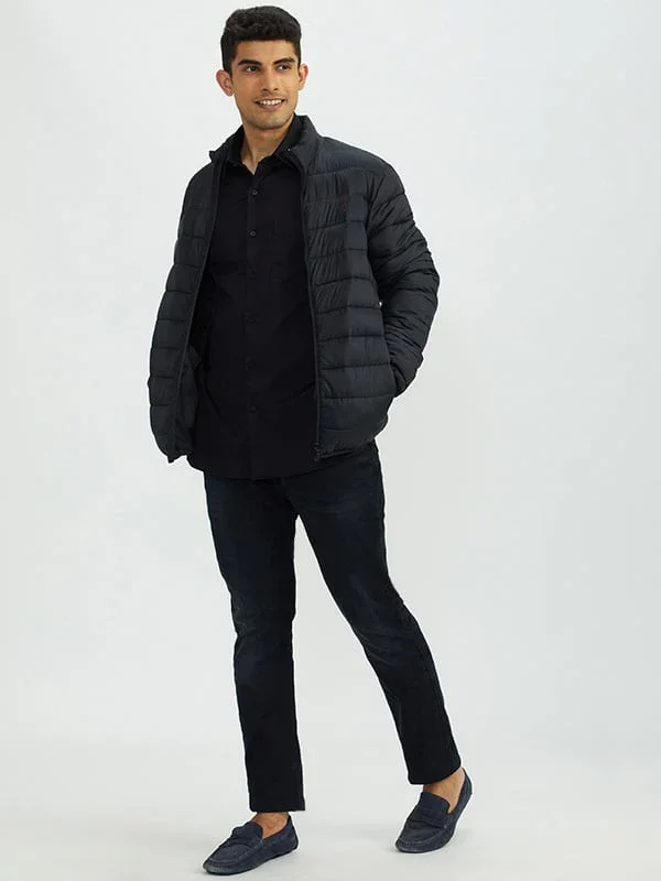 Men's Solid Half Sleeves Cotton Stretch Shirt - Image 4
