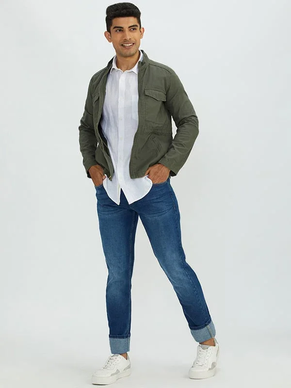 Men's Solid Half Sleeves Linen Shirt - Image 4