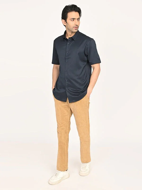 Men's Solid Half Sleeves Polyester Blend Shirt - Image 10