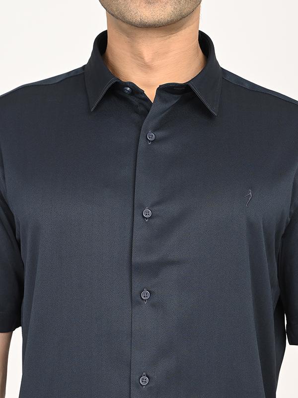 Men's Solid Half Sleeves Polyester Blend Shirt - Image 8