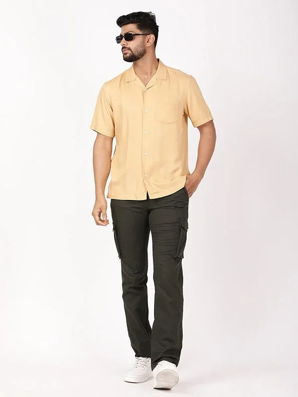 Men's Solid Half Sleeves Rayon Blend Shirt - Image 10