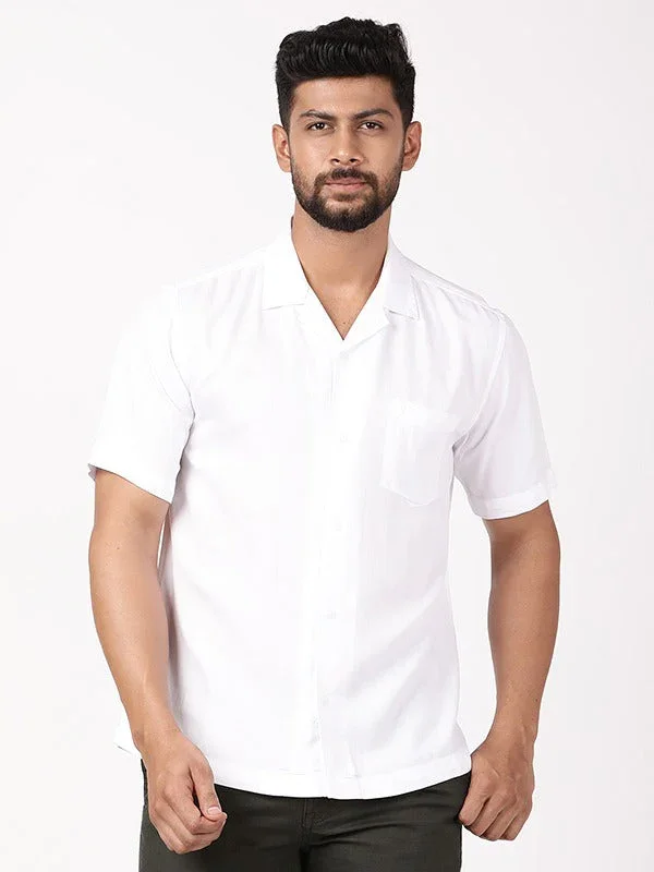 Men's Solid Half Sleeves Rayon Blend Shirt - Image 11