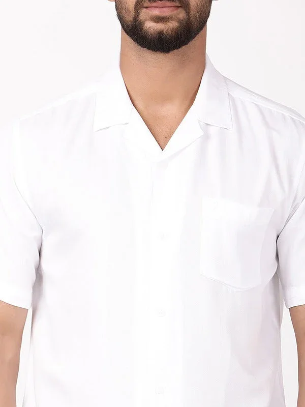 Men's Solid Half Sleeves Rayon Blend Shirt - Image 13