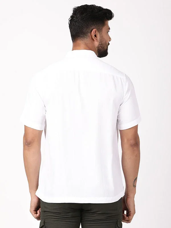 Men's Solid Half Sleeves Rayon Blend Shirt - Image 14