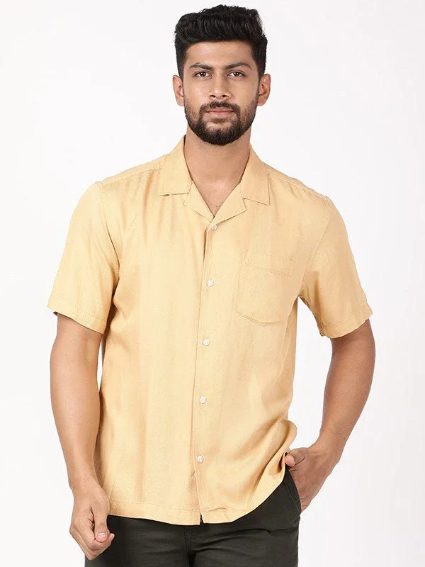 Men's Solid Half Sleeves Rayon Blend Shirt - Image 6