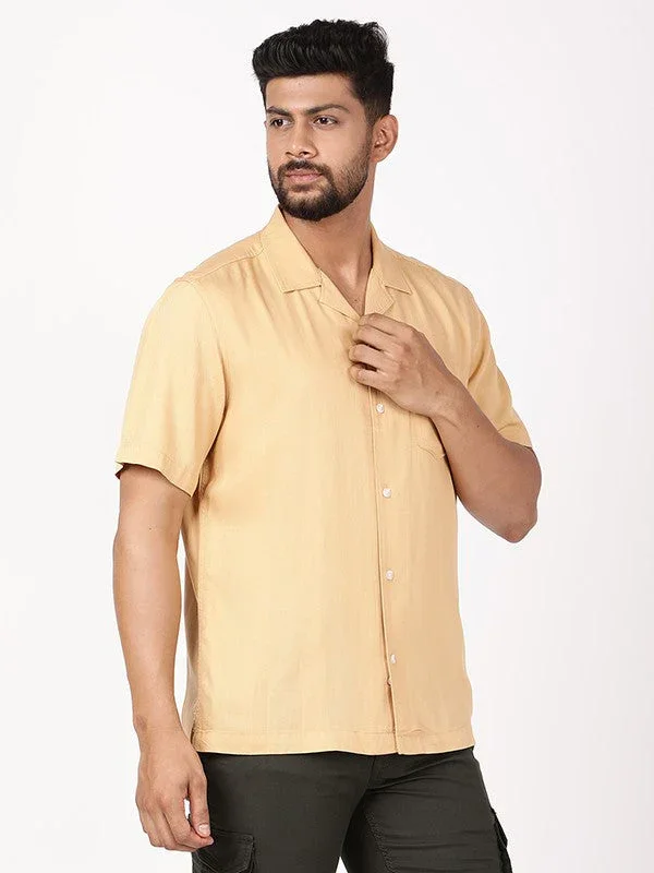 Men's Solid Half Sleeves Rayon Blend Shirt - Image 7
