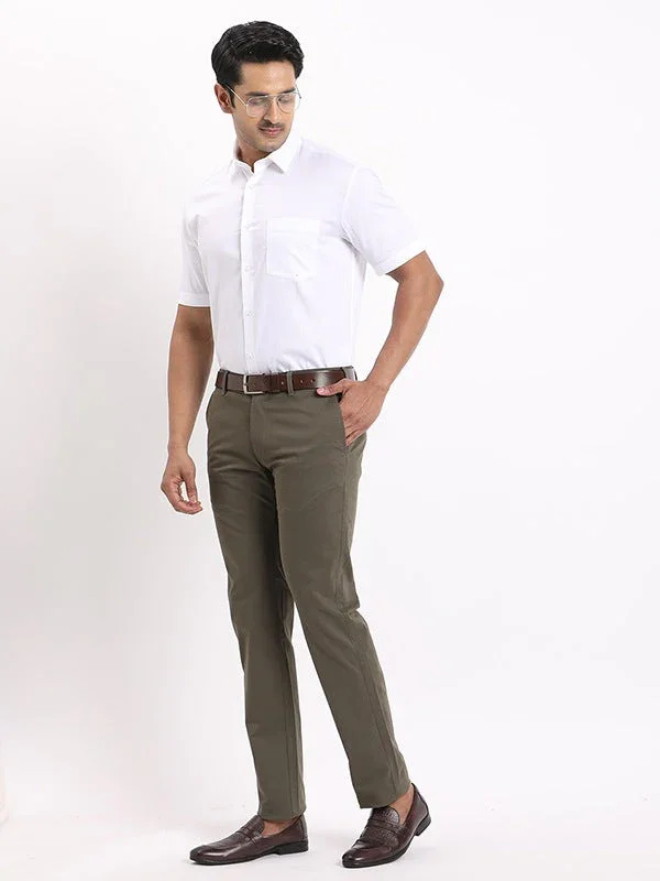 Men's Solid Half Sleeves Tencel Shirt - Image 5