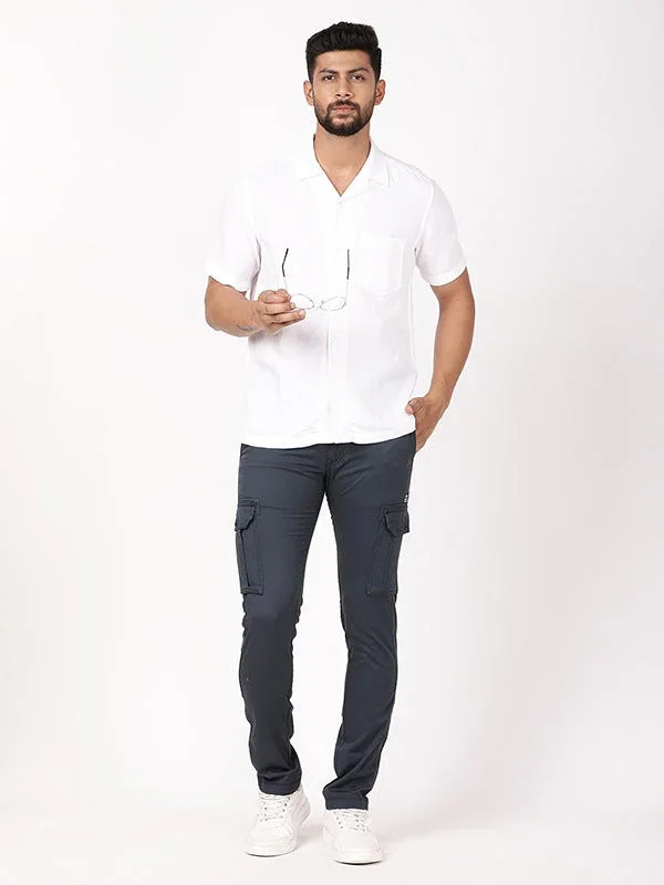 Men's Solid Half Sleeves Viscose Blend Shirt - Image 15