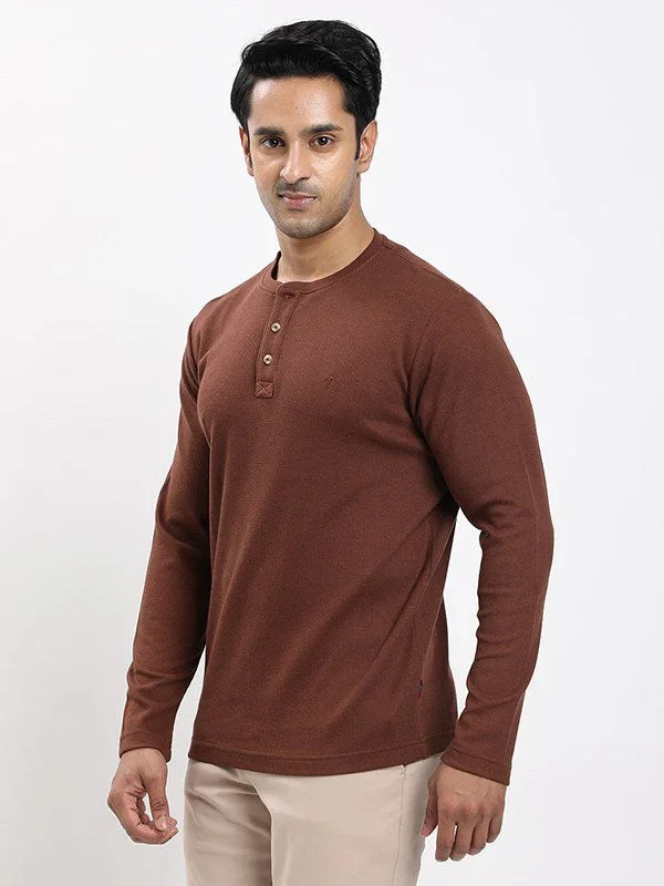 Men's Solid Henley T-Shirt - Image 2