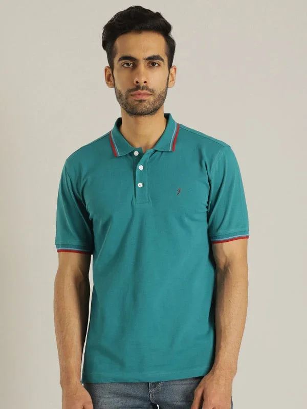 Men's Solid Polo T-Shirt - Image 14