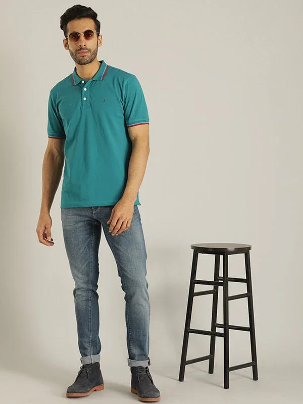 Men's Solid Polo T-Shirt - Image 16