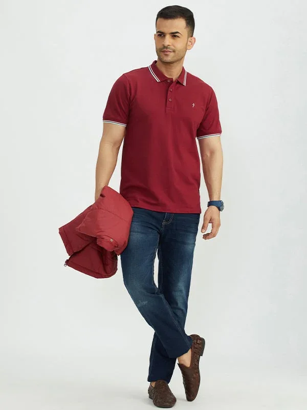 Men's Solid Polo T-Shirt - Image 36