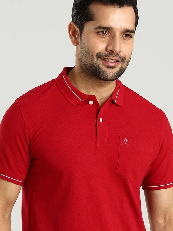 Men's Solid Polo T-Shirt - Image 17
