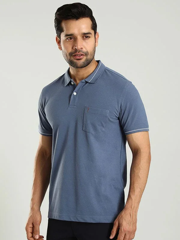 Men's Solid Polo T-Shirt - Image 3