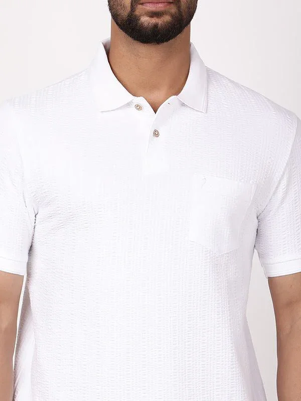 Men's Solid Polo T-Shirt - Image 3