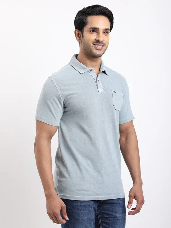 Men's Solid Polo T-Shirt - Image 2