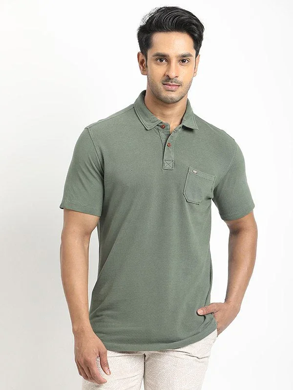 Men's Solid Polo T-Shirt