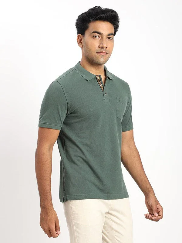 Men's Solid Polo T-Shirt - Image 2