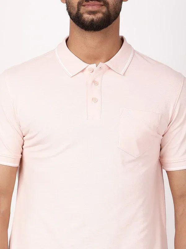 Men's Solid Polo T Shirt - Image 3