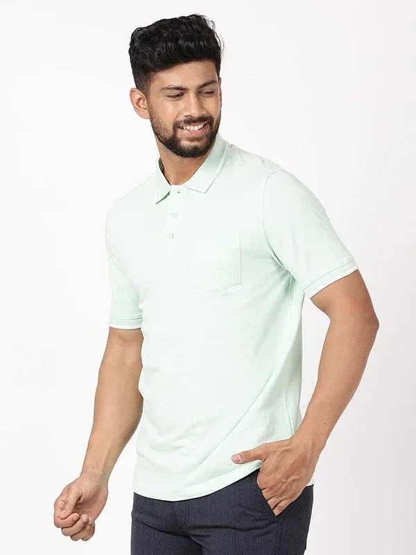 Men's Solid Polo T Shirt - Image 7