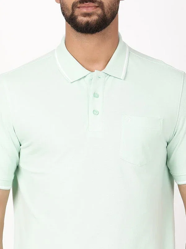 Men's Solid Polo T Shirt - Image 8
