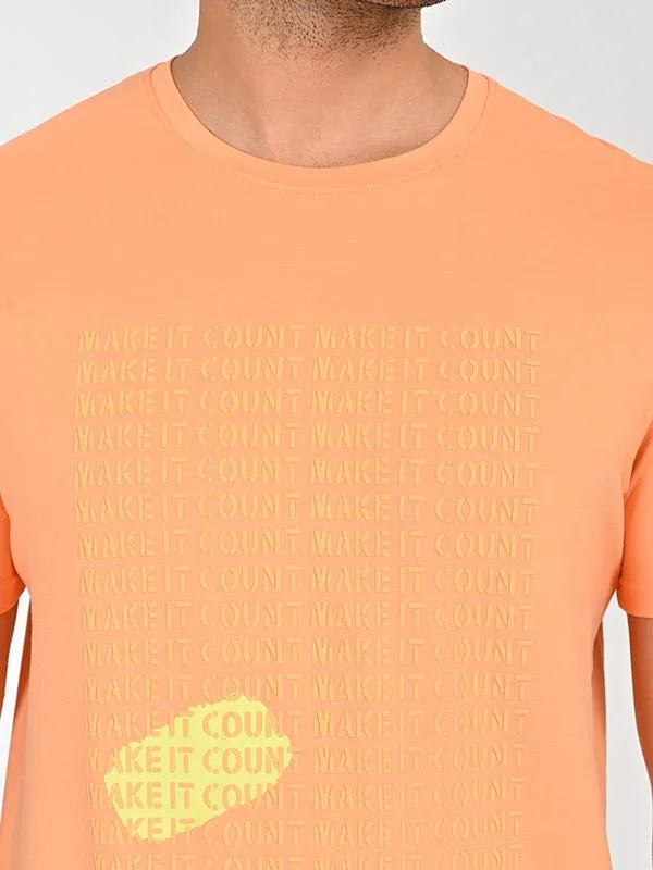 Men's Sporty Moisture Graphic Crew Neck T-Shirt - Image 7