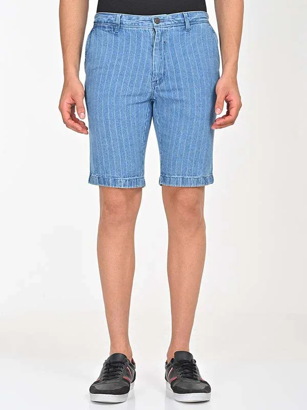 Men's Striped Cotton Shorts