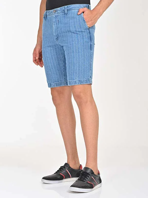 Men's Striped Cotton Shorts - Image 2