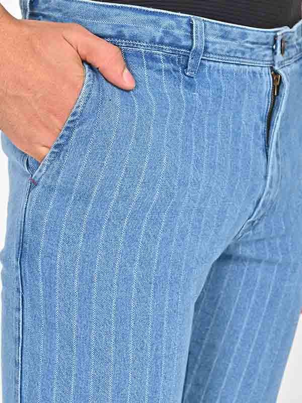 Men's Striped Cotton Shorts - Image 3