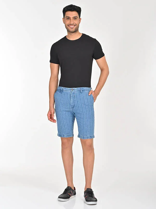 Men's Striped Cotton Shorts - Image 4