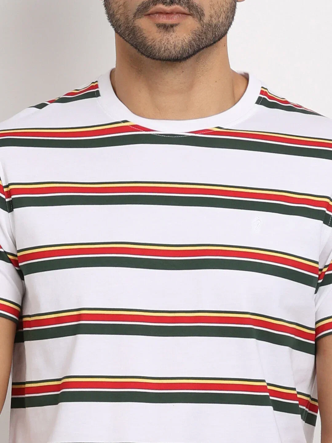 Men's Striped Crew Neck T-Shirt - Image 3