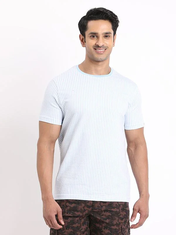 Men's Striped Crew Neck T-Shirt