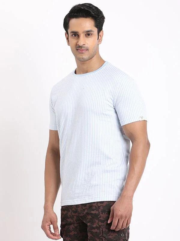 Men's Striped Crew Neck T-Shirt - Image 2