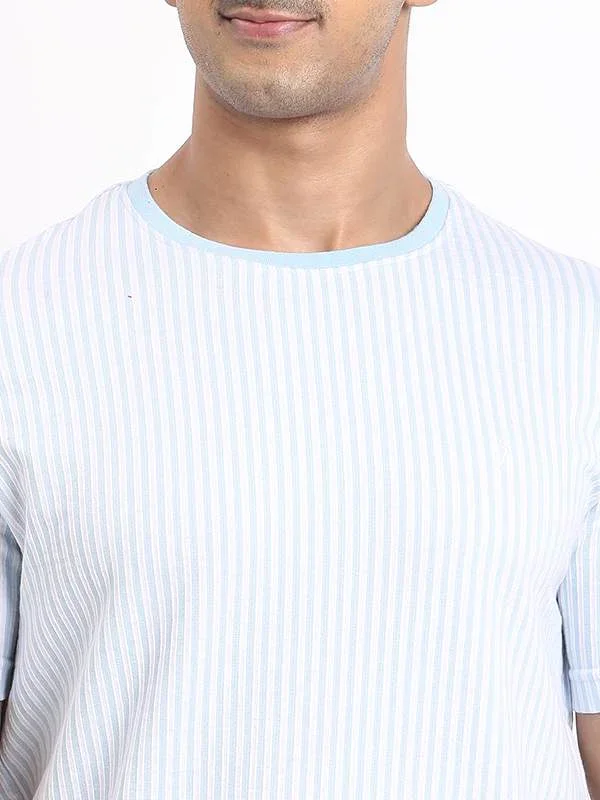 Men's Striped Crew Neck T-Shirt - Image 3