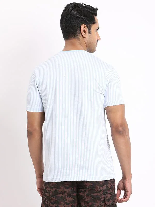 Men's Striped Crew Neck T-Shirt - Image 4
