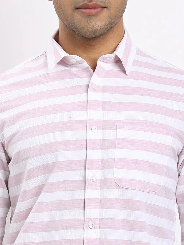 Men's Striped Full Sleeves Cotton Blend Shirt - Image 3
