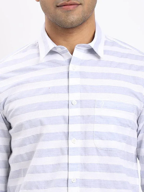 Men's Striped Full Sleeves Cotton Blend Shirt - Image 8