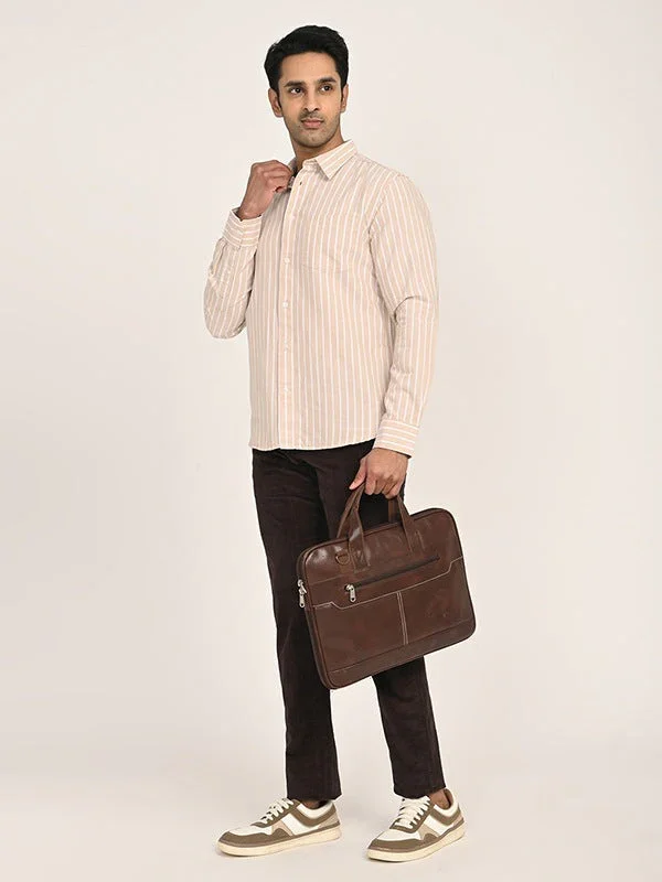 Men's Striped Full Sleeves Cotton Shirt - Image 10