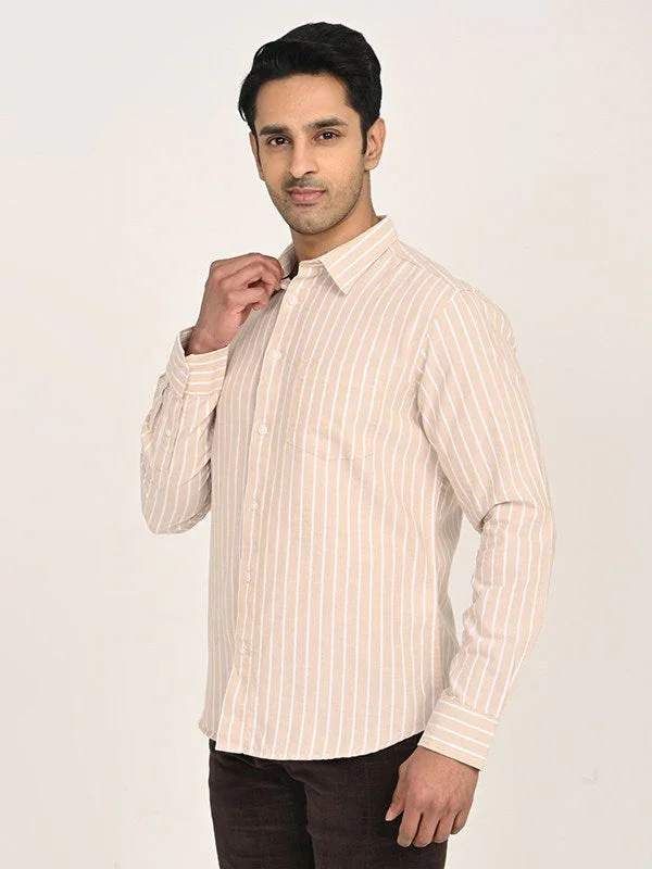Men's Striped Full Sleeves Cotton Shirt - Image 7