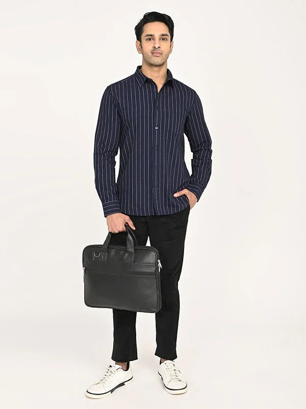 Men's Striped Full Sleeves Cotton Shirt - Image 5