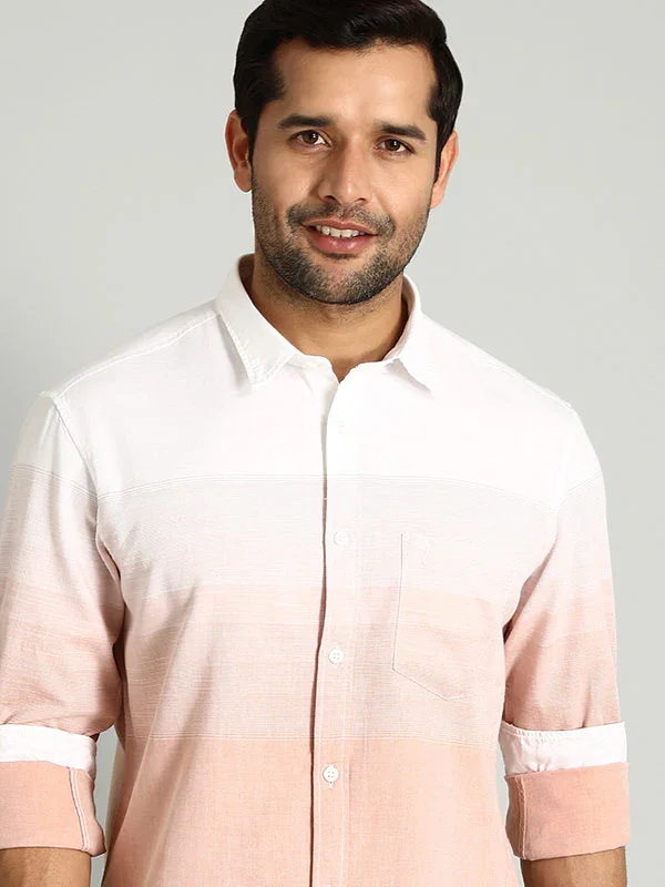Men's Striped Full Sleeves Cotton Shirt
