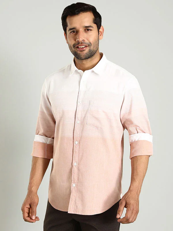 Men's Striped Full Sleeves Cotton Shirt - Image 3