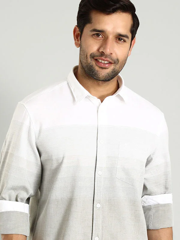 Men's Striped Full Sleeves Cotton Shirt - Image 5