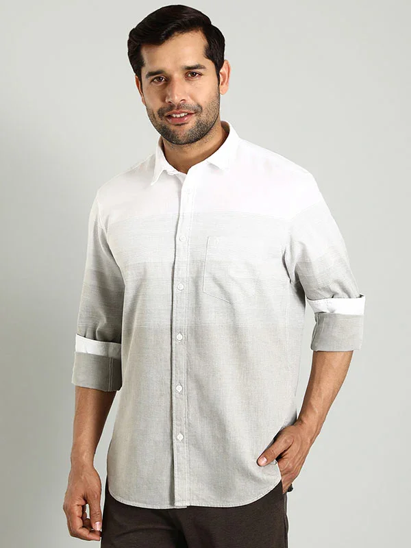 Men's Striped Full Sleeves Cotton Shirt - Image 7